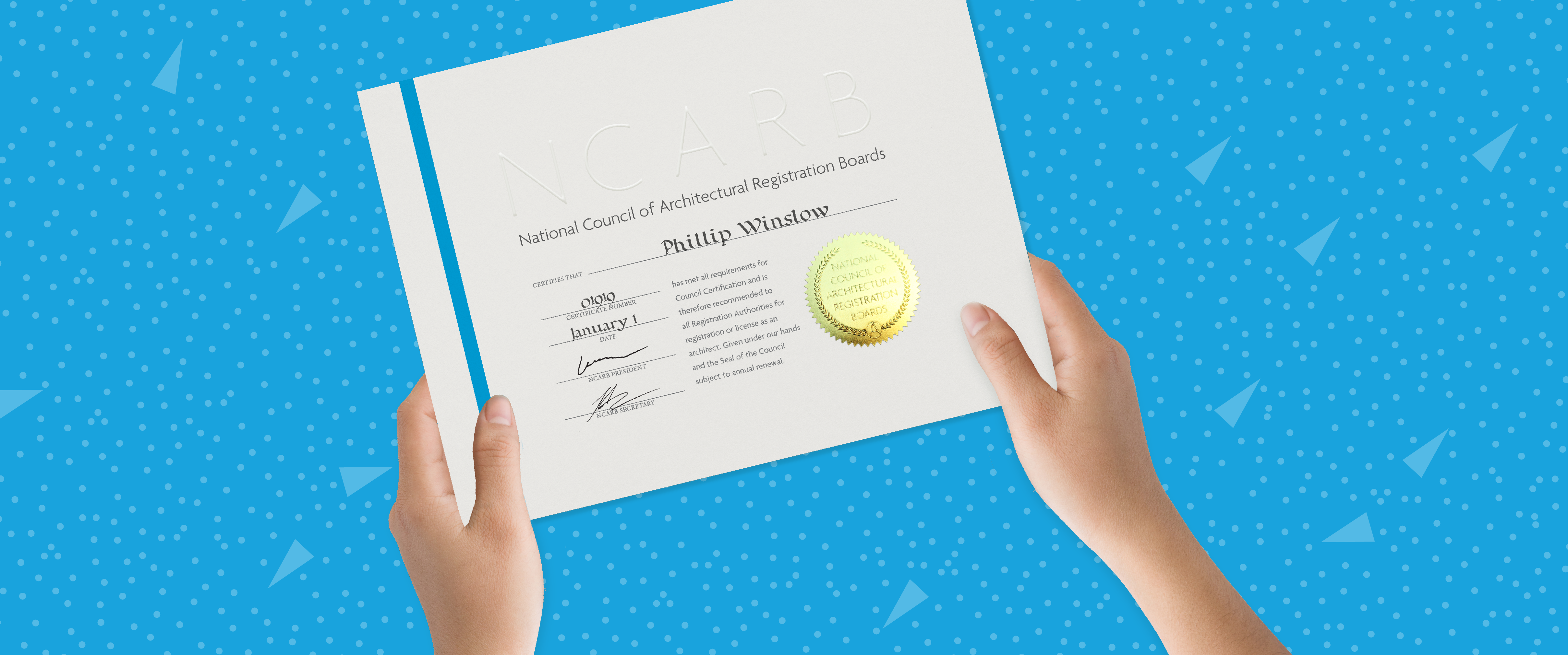 A graphic of a NCARB Certificate.