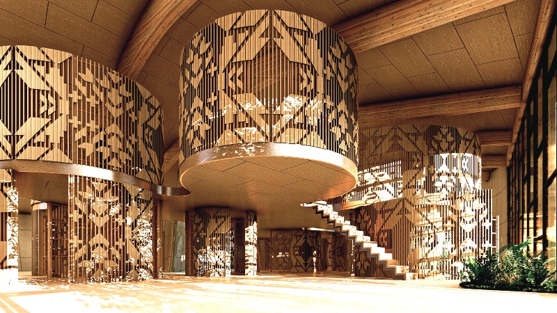 Photo of architectural details at The Chippewa of Thames Heritage Hub.
