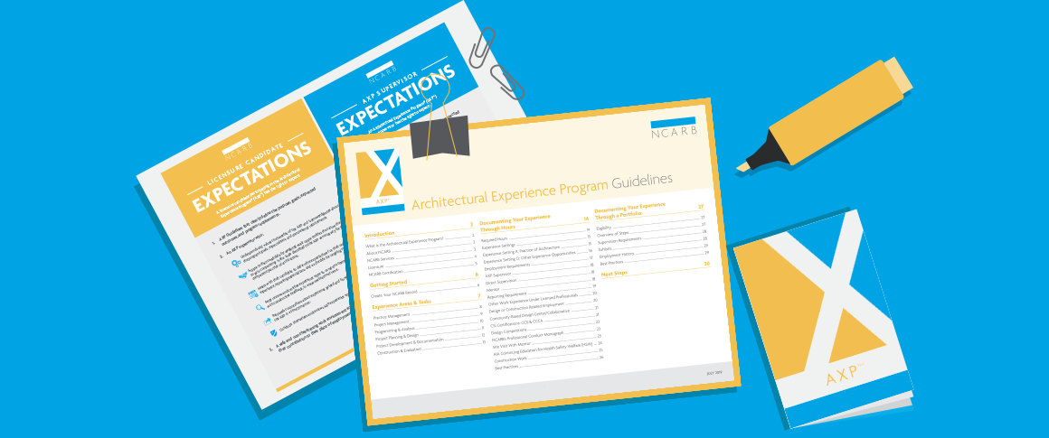 AXP guidelines blue background