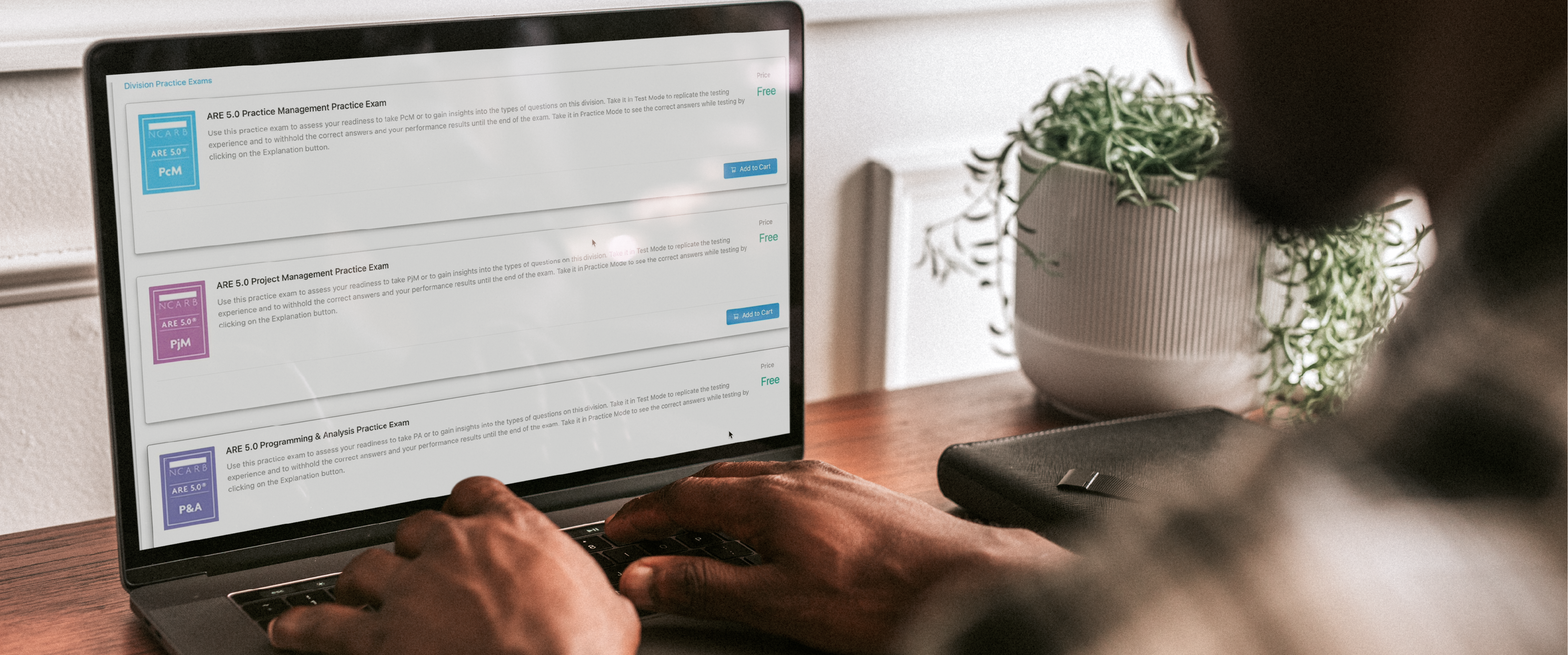 Access the latest version of the ARE practice exams.