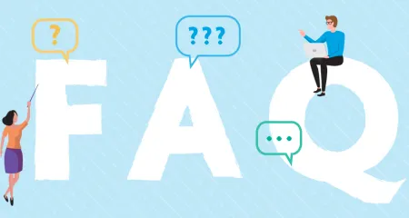 Image with text "FAQ"