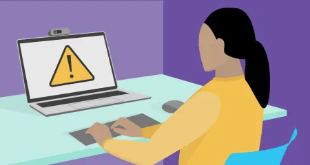 Candidate experiences technical issues while testing online. 