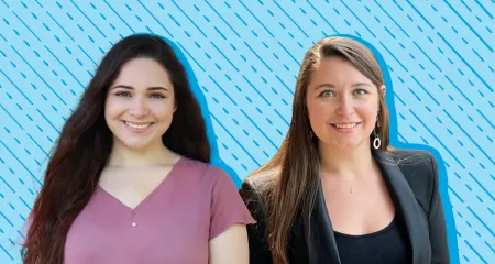IPAL graduates on a blue background. 