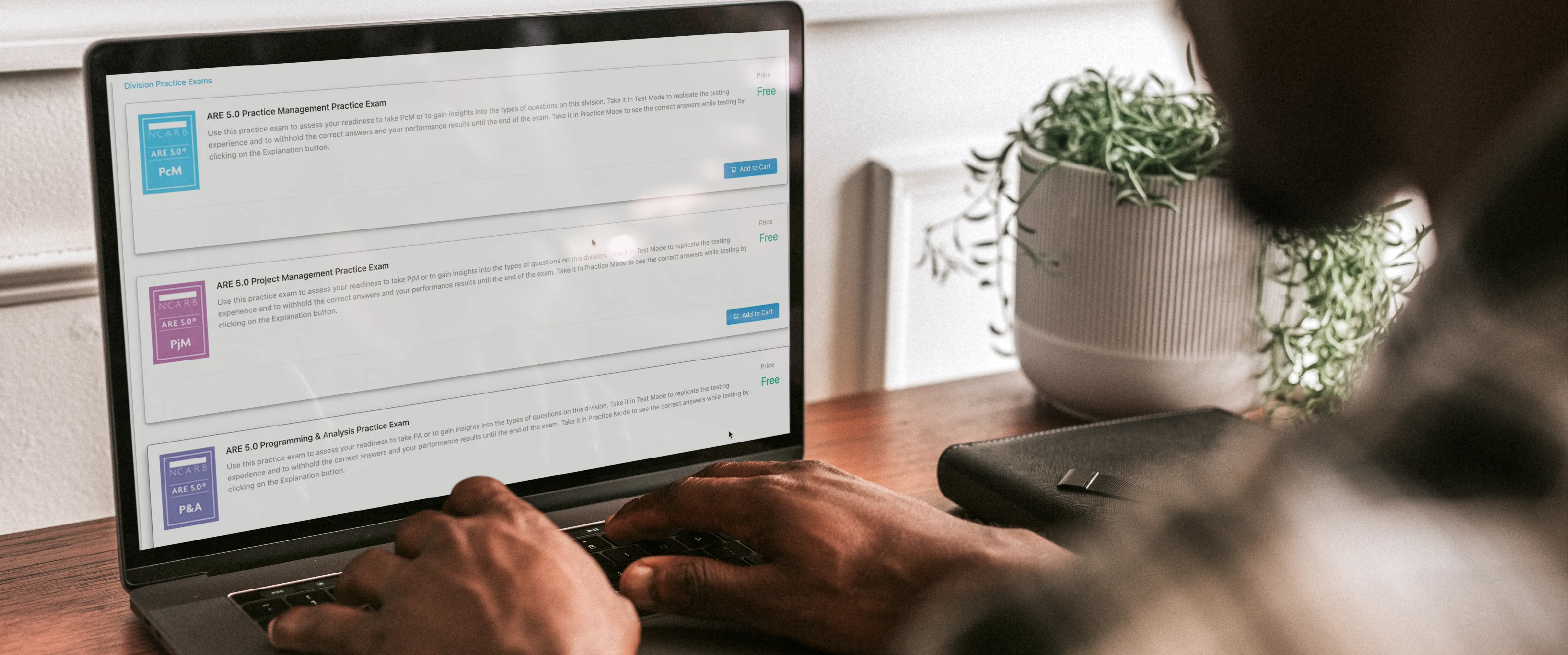 Access the latest version of the ARE practice exams.