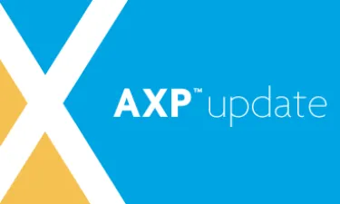 Graphic that reads "AXP Update"