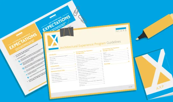AXP guidelines blue background