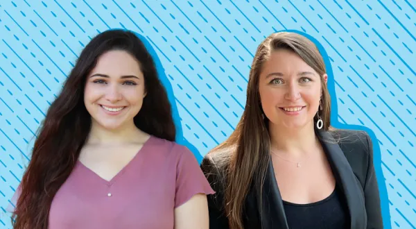 IPAL graduates on a blue background. 