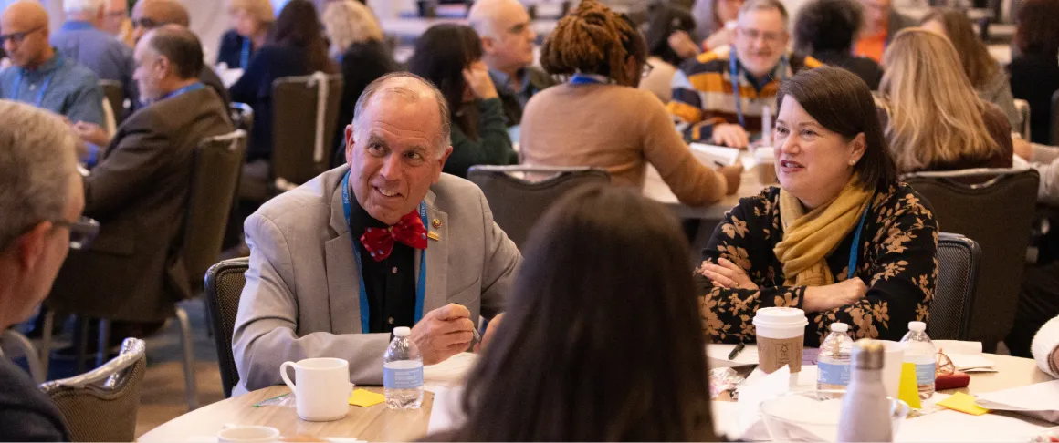 NCARB President Ed Marley, FAIA, NCARB, LEED AP, engaged with volunteers during the 2025 Committee Summit in Washington, DC. 