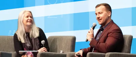 NCARB volunteers Julie Hildebrand and Mike Kolejka discuss NCARB's Pathways to Practice initiative.