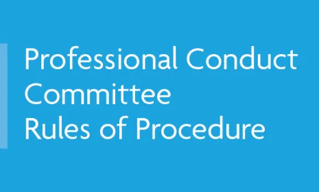 Professional Conduct Committee Rules of Procedure