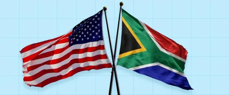 United States and South Africa flags
