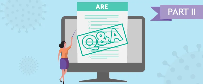 Q&A text on computer screen