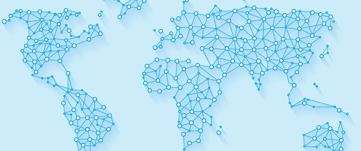 A map of the world.