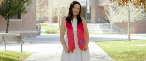 Licensure candidate Kaylan Phillips graduates from TMCC.