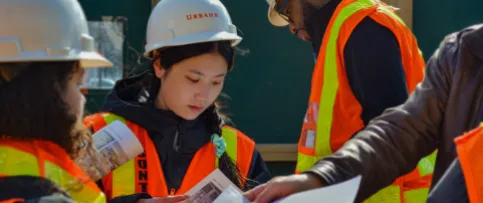 A licensure candidate visits a construction site. 