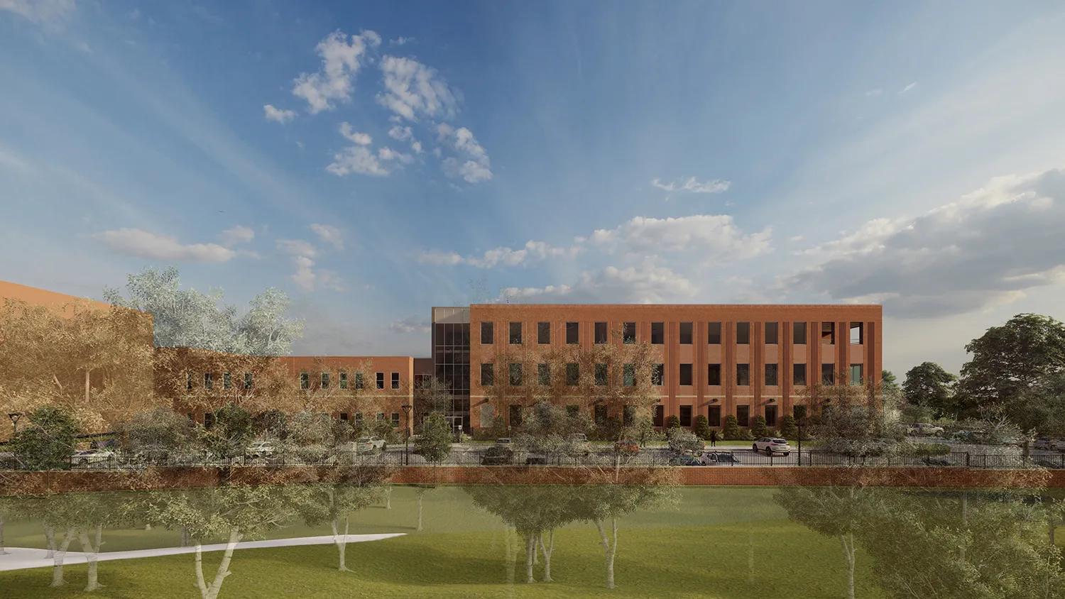 Rendering of an update to a 1900s building.
