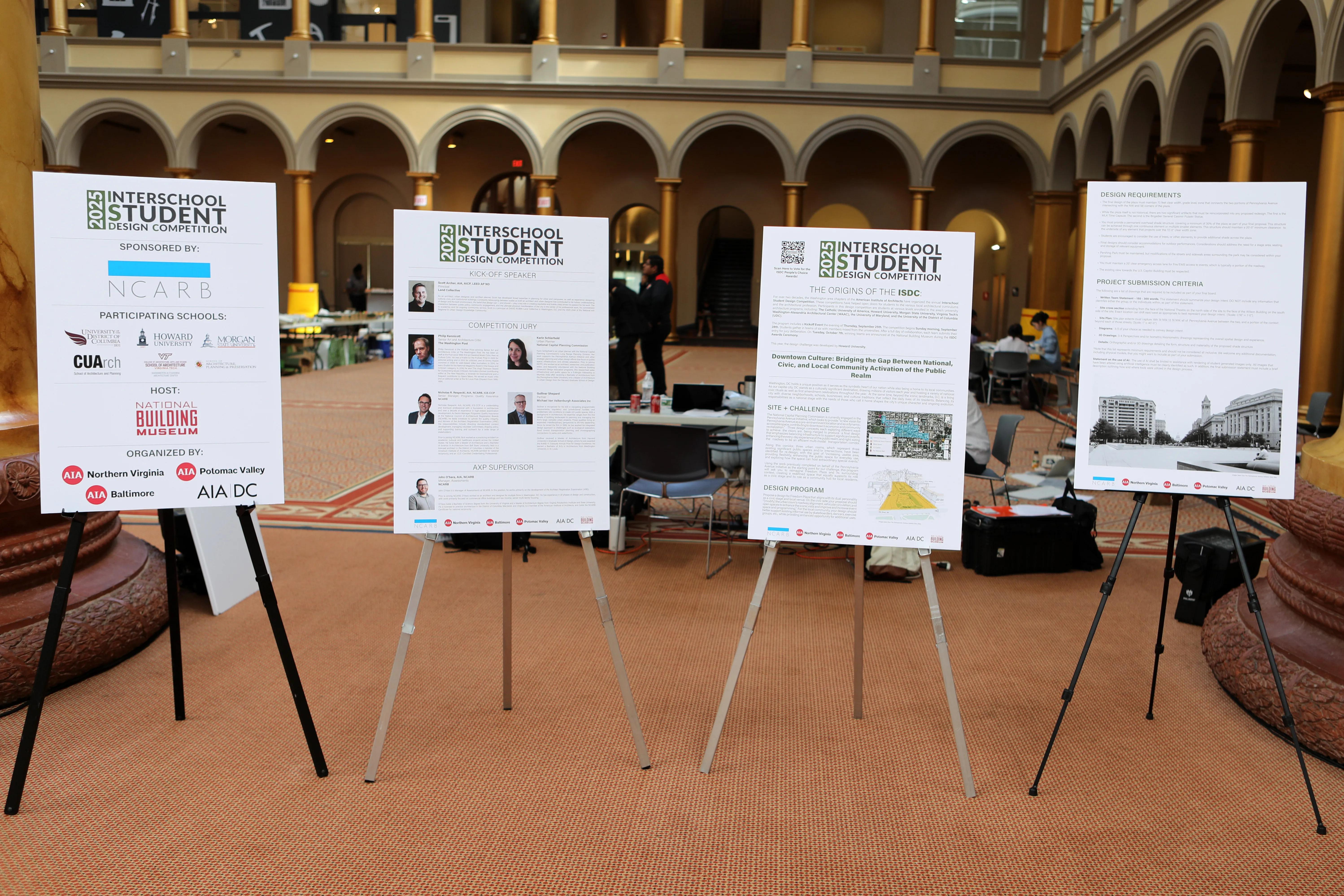 NCARB sponsored the annual Interschool Design Competition held at the National Building Museum. 